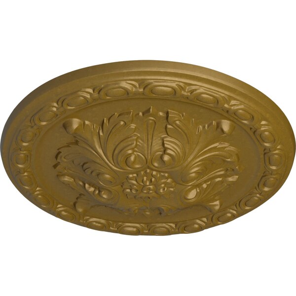 Stockport Ceiling Medallion, Hand-Painted Gold, 11 3/4OD X 3/8P